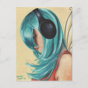 Faerie Funk #3 Postcard Headphone Faerie Postcard
