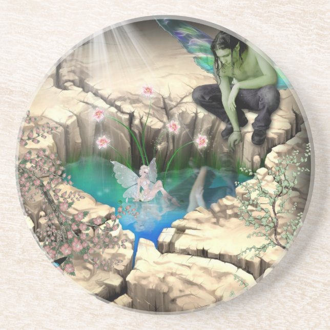 Faerie in Elven Pond Coaster (Front)