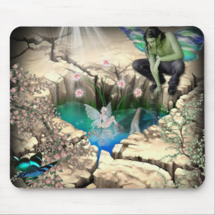 Faerie in Elven Pond Mouse Mat