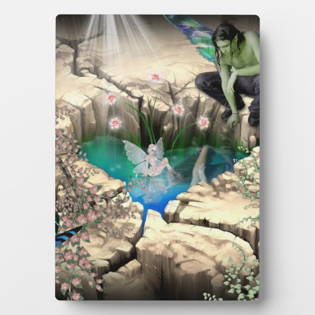 Faerie in Elven Pond Plaque (Front)