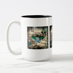 Faerie in Elven Pond Two-Tone Coffee Mug