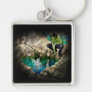 Faerie in Elven Pond Vignette Key Ring