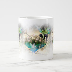 Faerie in Elven Pond Vignette Large Coffee Mug