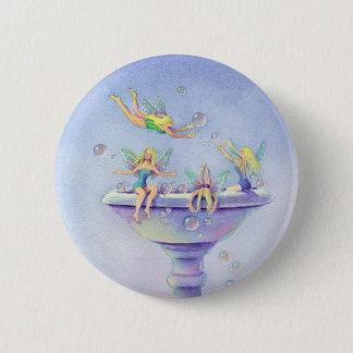 FAERIES BUBBLEBATH by SHARON SHARPE 6 Cm Round Badge
