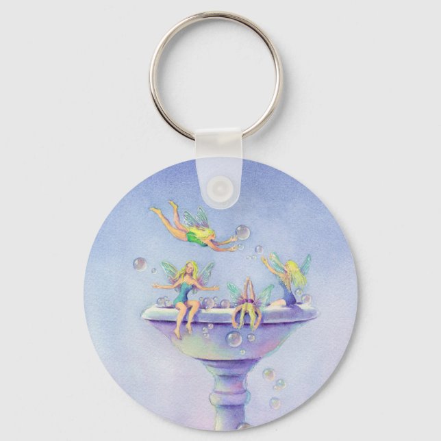 FAERIES BUBBLEBATH by SHARON SHARPE Key Ring (Front)
