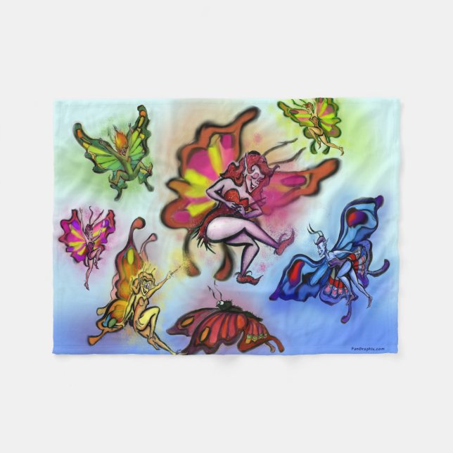Faeries Fleece Blanket (Front (Horizontal))
