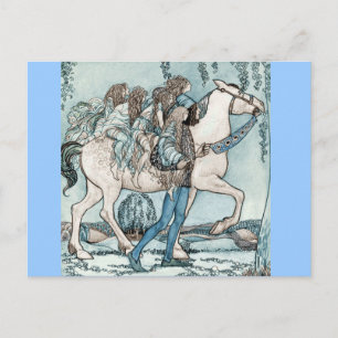 Faeries on White Horse Postcard