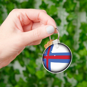 Faeroe Islands Flag Keychain