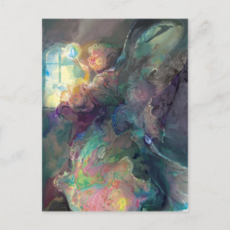 Faery at the window~~~ postcard