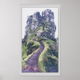 Faery Glen Castle Illustration Poster