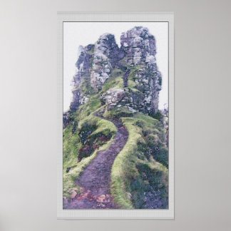 Faery Glen Castle Illustration Poster