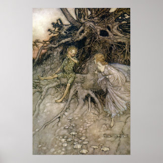 Faery, Midsummer Night's Dream, Rackham 16W x 24H Poster