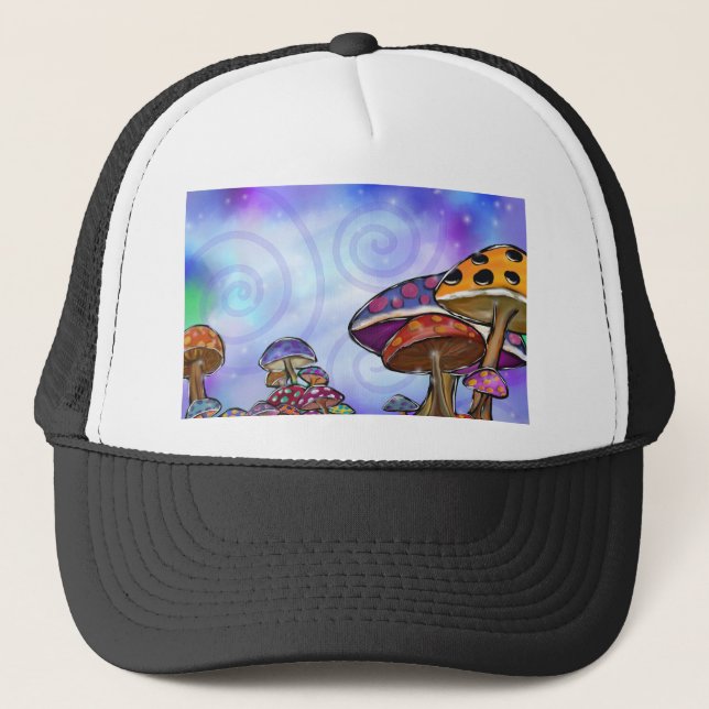 Faery Mushroom Art Trucker Hat (Front)