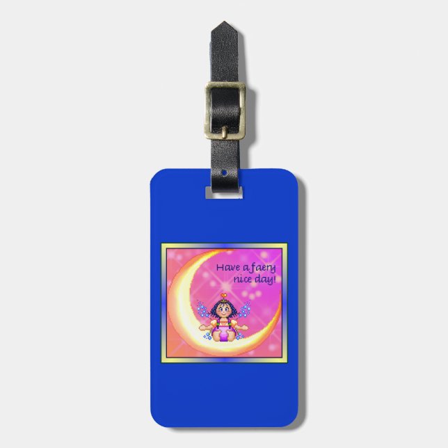 Faery Nice Day Pixel Art Luggage Tag (Front Vertical)