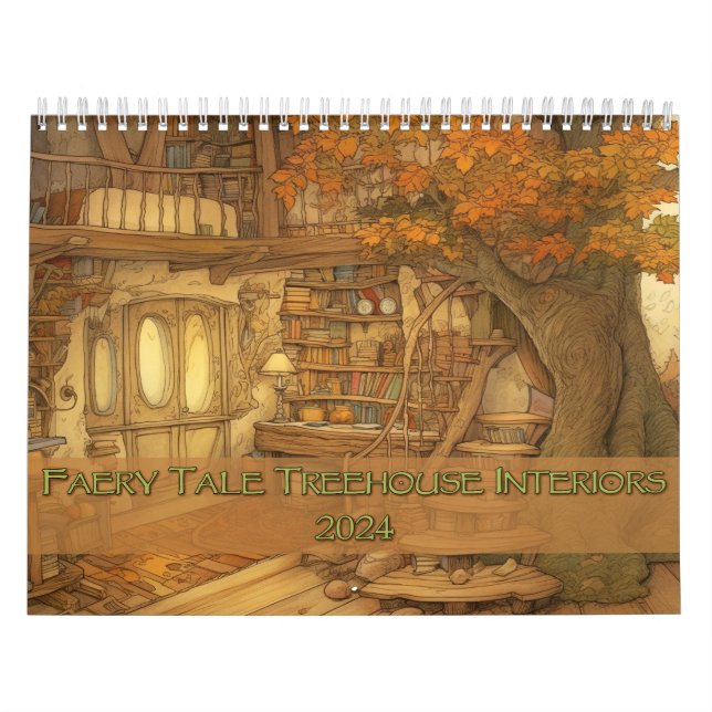 Faery Tale Treehouse Interiors 2024 Calendar (Cover)