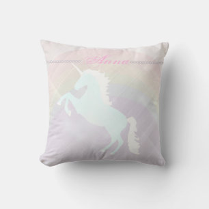 Faetastic unicorn pink personalise cushion