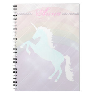 Faetastic unicorn pink personalize notebook