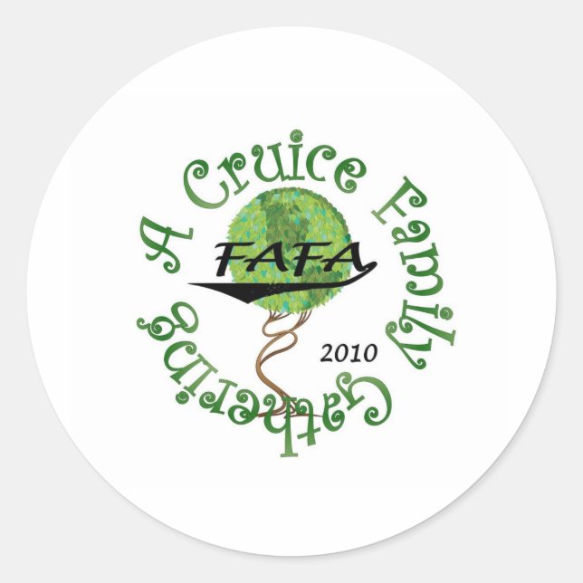 FAFA CLASSIC ROUND STICKER (Front)