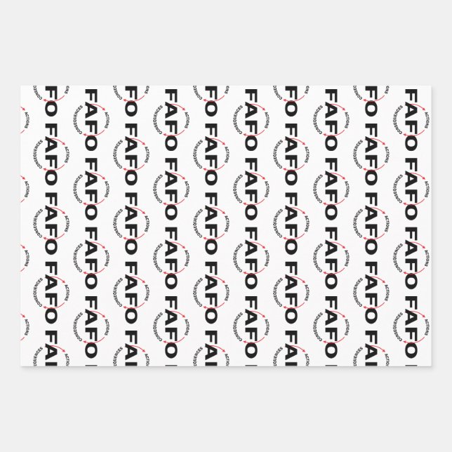 FAFO Actions Have Consequences Wrapping Paper Sheet (Front)