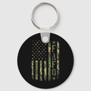 Fafo Camo Flag Key Ring