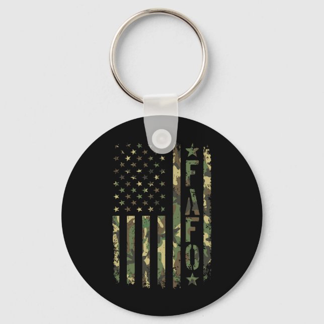 Fafo Camo Flag  Key Ring (Front)
