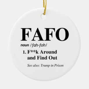 FAFO Definition Ceramic Tree Decoration