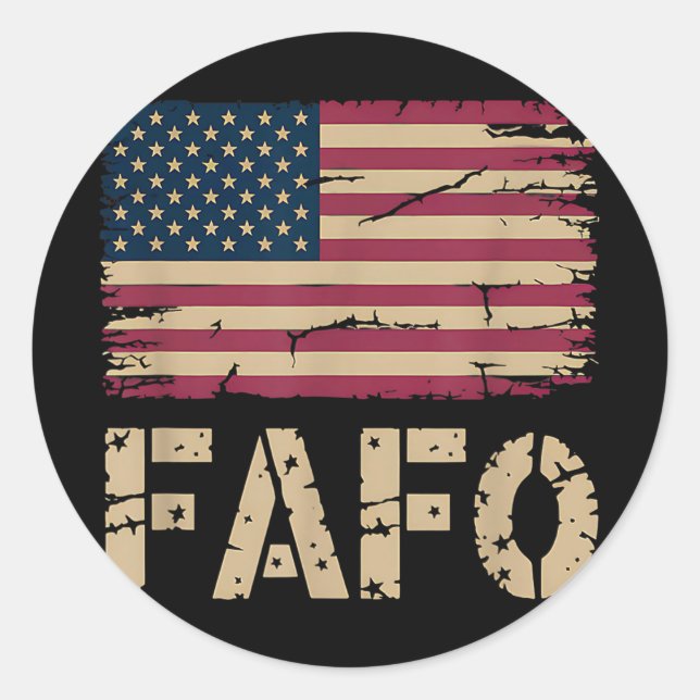 Fafo Flag _1  Classic Round Sticker (Front)