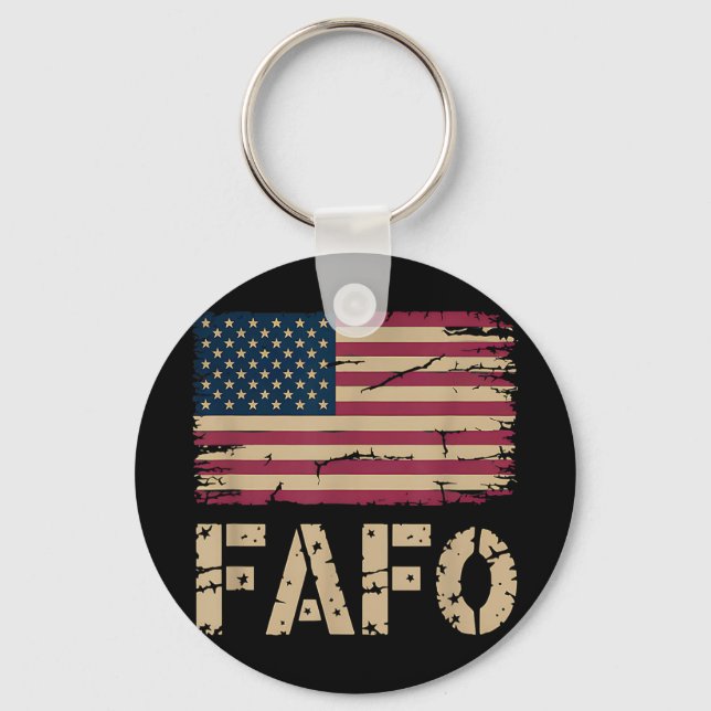 Fafo Flag _1  Key Ring (Front)