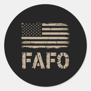 Fafo Flag Classic Round Sticker