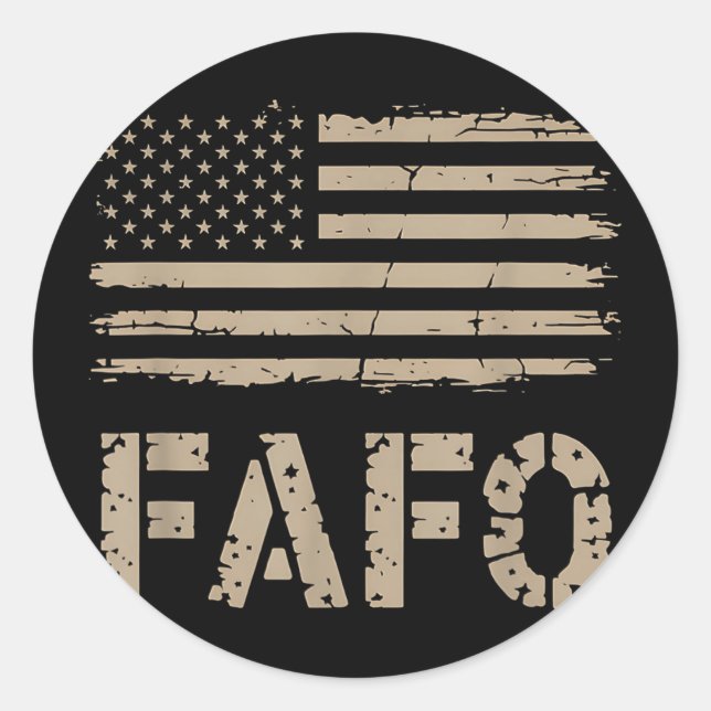 Fafo Flag  Classic Round Sticker (Front)