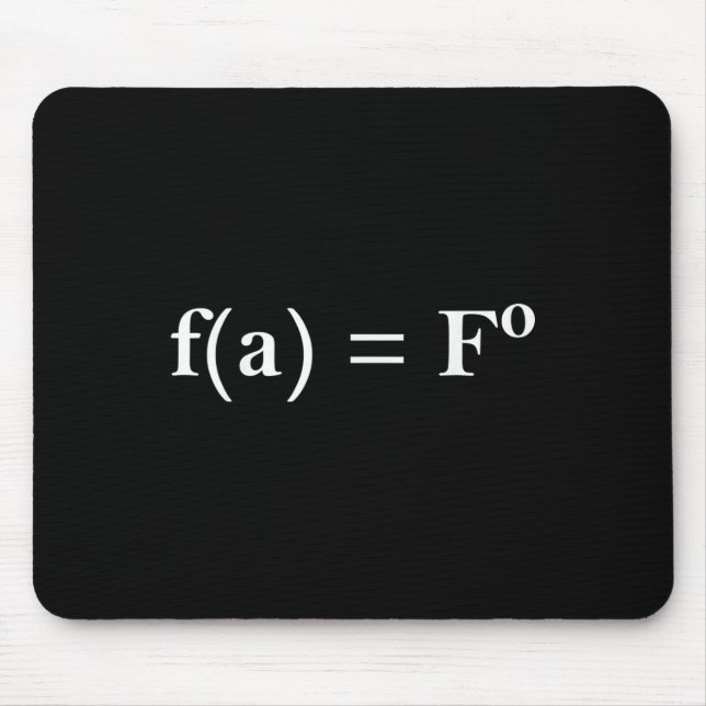 Fafo Math Equation Funny Novelty Math Teacher Nerd Mouse Mat (Front)