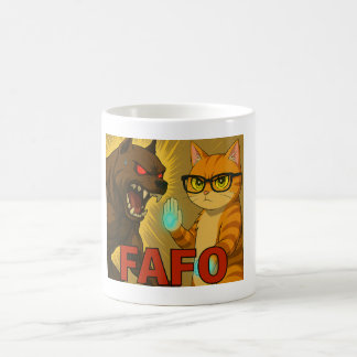 FAFO – Small Cat, Big Attitude Coffee Mug