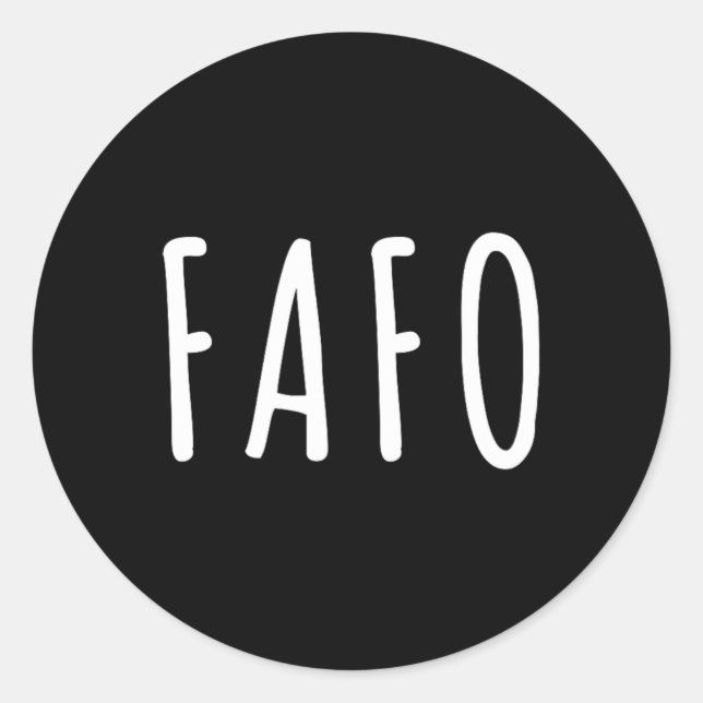 Fafo Trump1  Classic Round Sticker (Front)