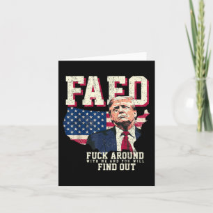 Fafo Trump Us American Map Flag Card