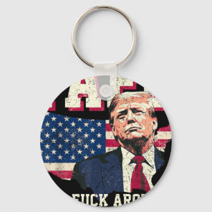 Fafo Trump Us American Map Flag Key Ring