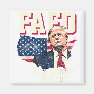 Fafo Trump Us American Map Flag Magnet