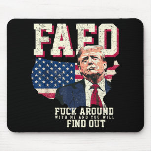 Fafo Trump Us American Map Flag  Mouse Mat