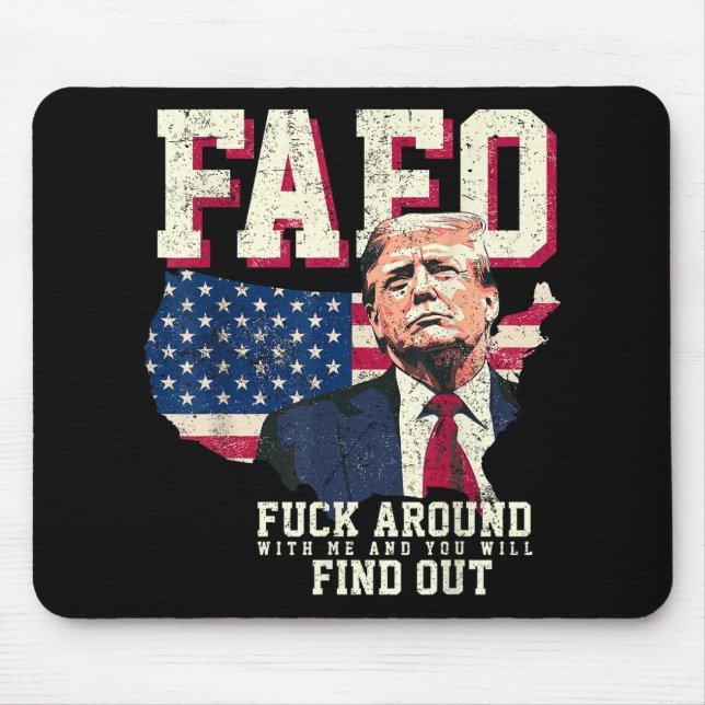Fafo Trump Us American Map Flag  Mouse Mat (Front)