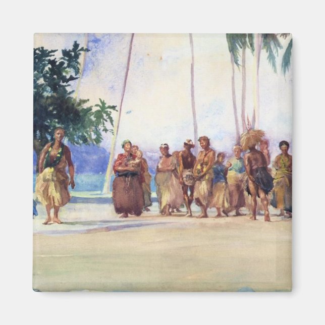 'Fagaloa Bay, Samoa, 1890' - John LaFarge Magnet (Front)