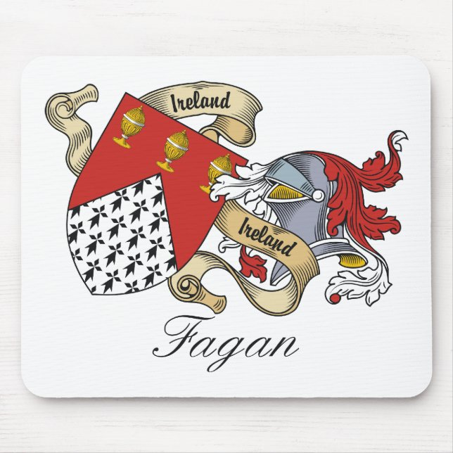 Fagan Family Crest Mouse Mat (Front)