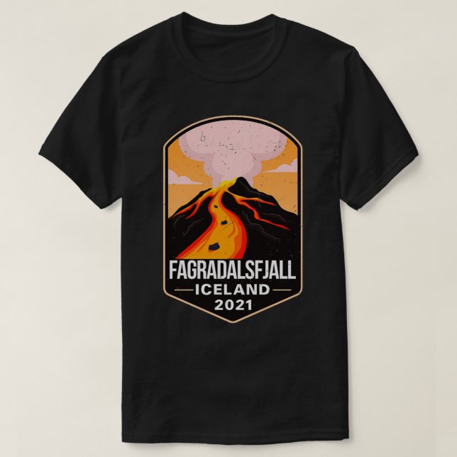 Fagradalsfjall Mountain Volcano Erupted Iceland 20 T-Shirt (Design Front)