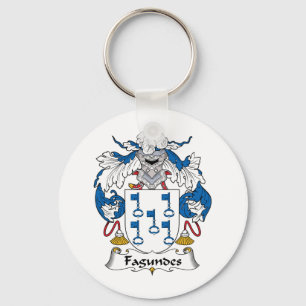 Fagundes Family Crest Key Ring