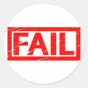 Fail Stamp Classic Round Sticker