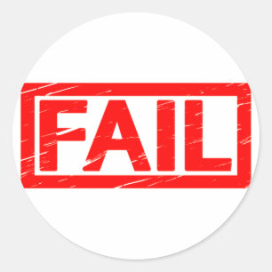 Fail Stamp Classic Round Sticker