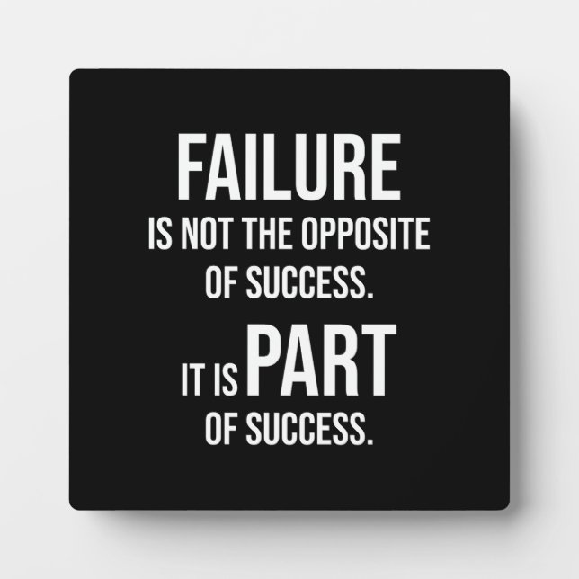 Failure Is Part Of Success - Gym, Hustle Plaque (Front)
