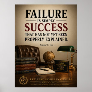 Failure Is Simply Success Funny Leadership Poster