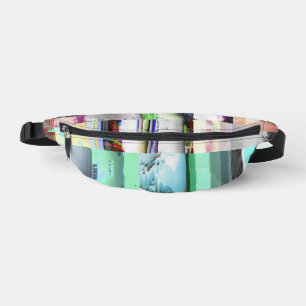 Failure to Load Dark Glitch Art Abstract Grid Bum Bags
