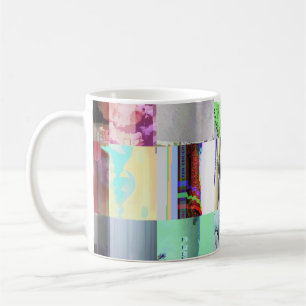 Failure to Load Dark Glitch Art Abstract Grid Coffee Mug