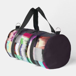 Failure to Load Dark Glitch Art Abstract Grid Duffle Bag