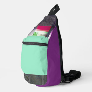 Failure to Load Dark Glitch Art Abstract Grid Sling Bag